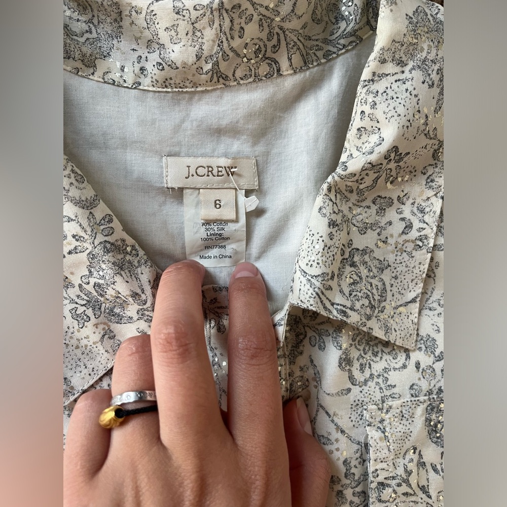 J Crew Drop Waist Shirt Dress - Gem